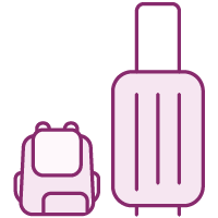 Suitcases and bags icon